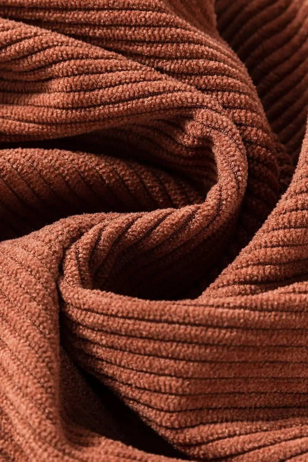 Chic brown high-waisted corduroy pants - Love Salve